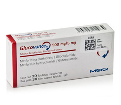 GLUCOVANCE 500/5.0 mg x 30 TABLETAS